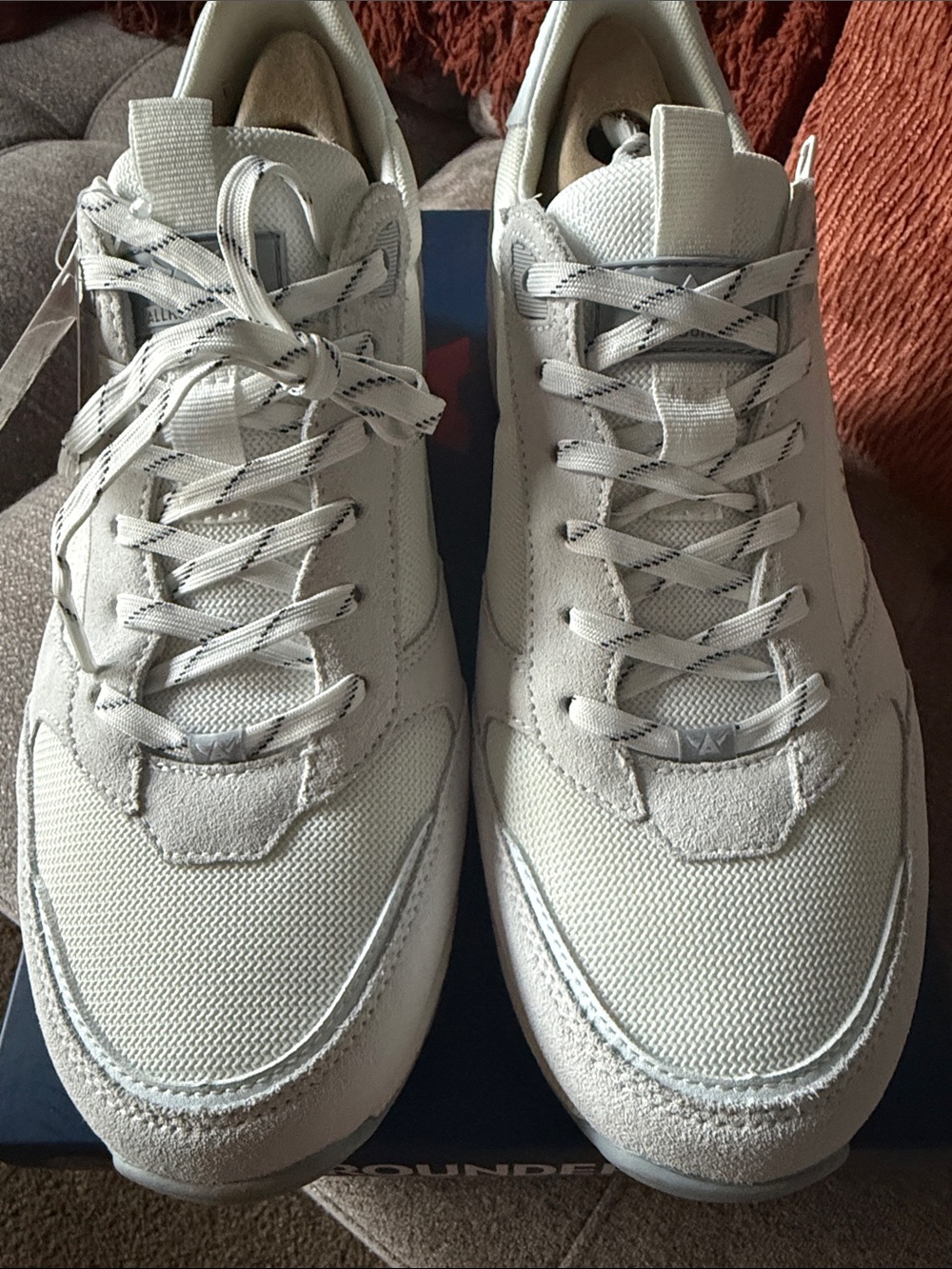 Men's Mephisto Allrounder White Casual Mesh & Suede Sneakers Size 10 1/2 NWT Box